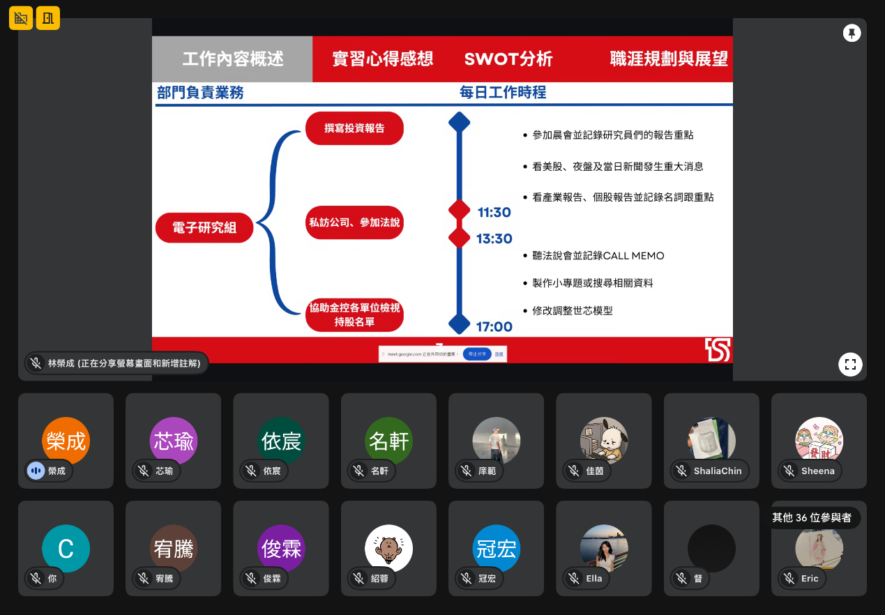 台新新光金控(產經策略處電子組、固定收益部)-林榮成 簡報照片 1